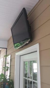 flat screen tv mounted over patio door, charlotte nc tv wall hangers, wall mount installers