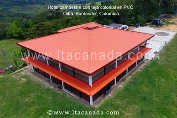 Cubierta colonial en PVC en Oiba Santander