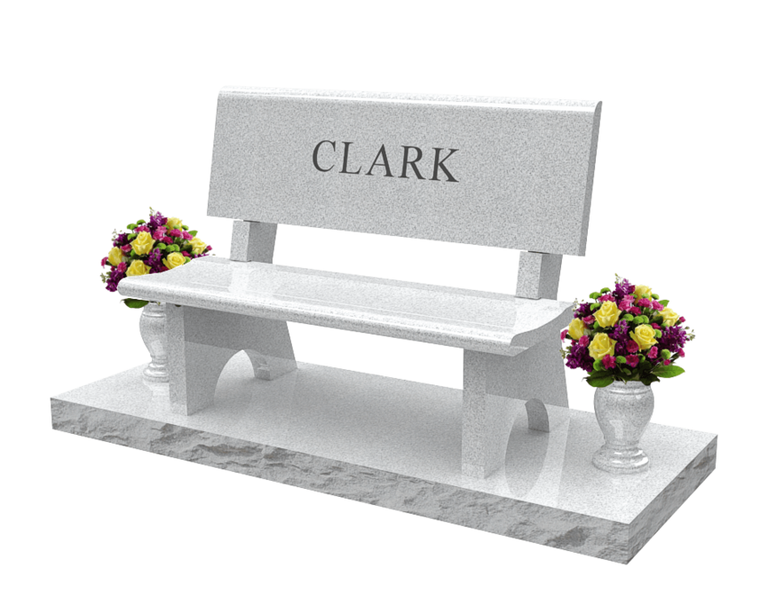 cemetery park style bench