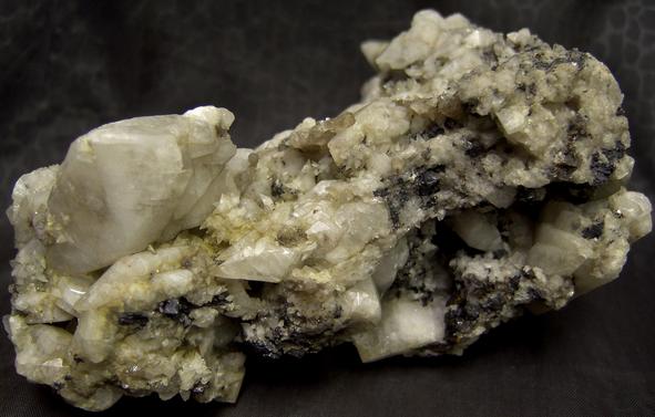 fluorescent CALCITE, Ruby Jack SPHALERITE, QUARTZ, GALENA - Joplin Field, Tri-State District, Jasper County, Missouri, USA - ex John Kohnowich, ex Robert Batić