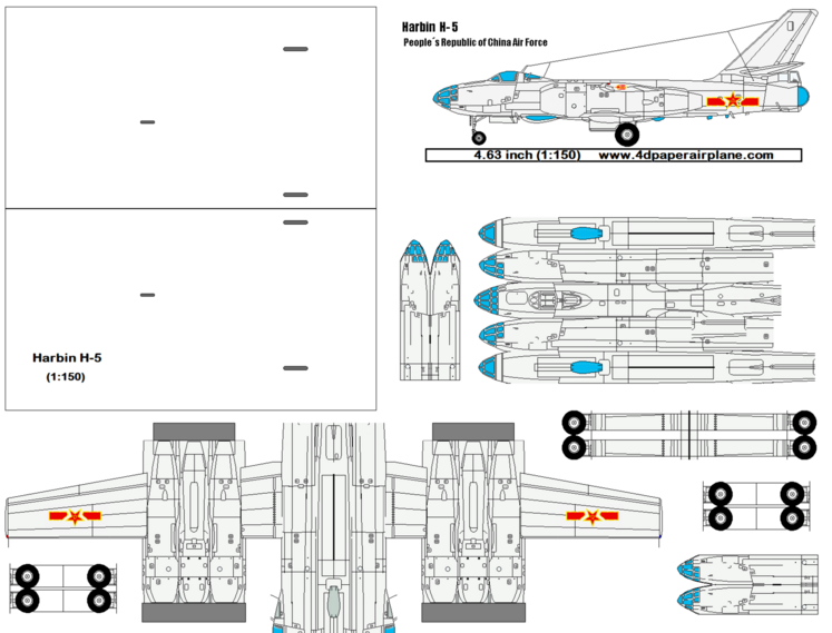 4D model template of Harbin H-5