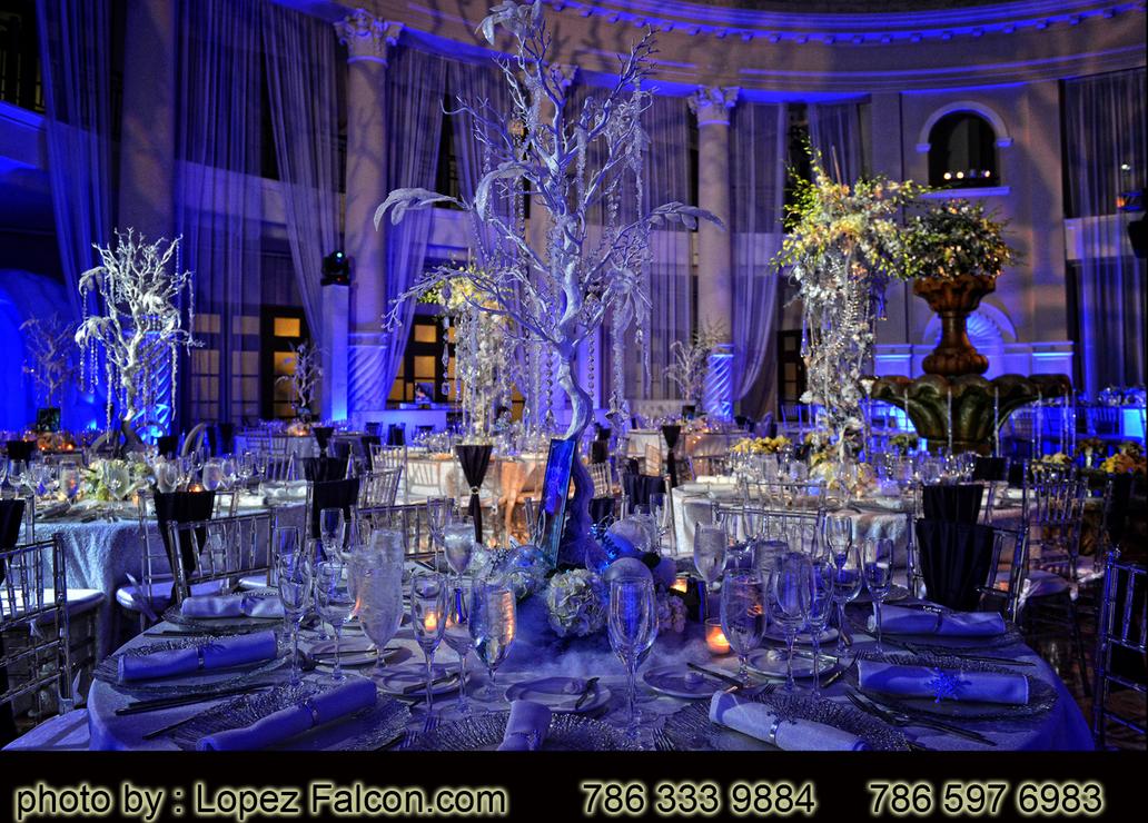 winter quinceanera themes Westin Colonnade Photography Video Dj Stage Decoration
