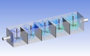 CFD of multi-compartment reactor by Jimmy Lea P/L