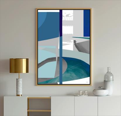 Geometric Art, #abstract art, #geometric, #blue art, #wallart, #design, #dubois art, #modern Art