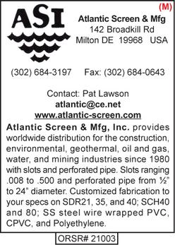 Atlantic Screen & Manufacturing, Well Screens