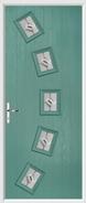 5 Square Arch Composite Door fusion art glass