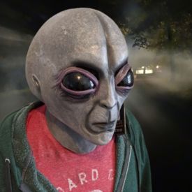 ALIEN LATEX MASK HEAD GEAR COSTUME