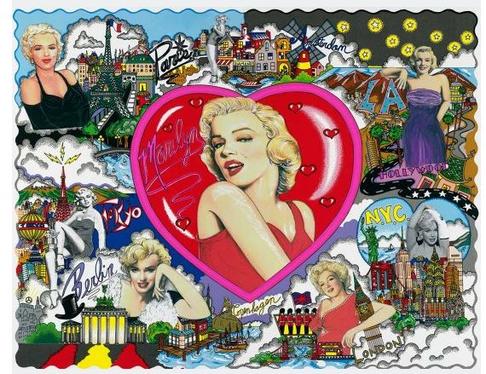 Charles Fazzino Love and Kisses Marilyn