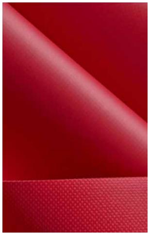 Front and back view of red sports vinyl swatch