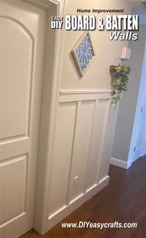 Easy DIY Board and Batten walls from www.DIYeasycrafts.com