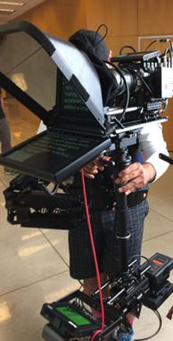 Teleprompter and Steadicam teleprompter