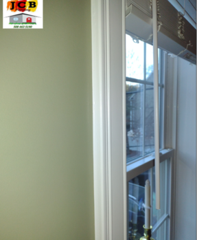Perfectly painted window trim edge.
