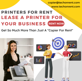 Rent office Printer, Photocopier in Dubai with service support by professionals techonrent.com