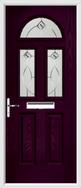 2 panel 2 square 1 arch composite door fusion art glass