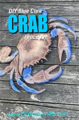 DIY Blue Claw Crag Outdoor Fence Art