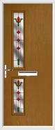 2 Square Composite Door fleur-de-lys glass