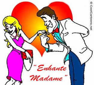 Valentines day card "Enchante Madame"