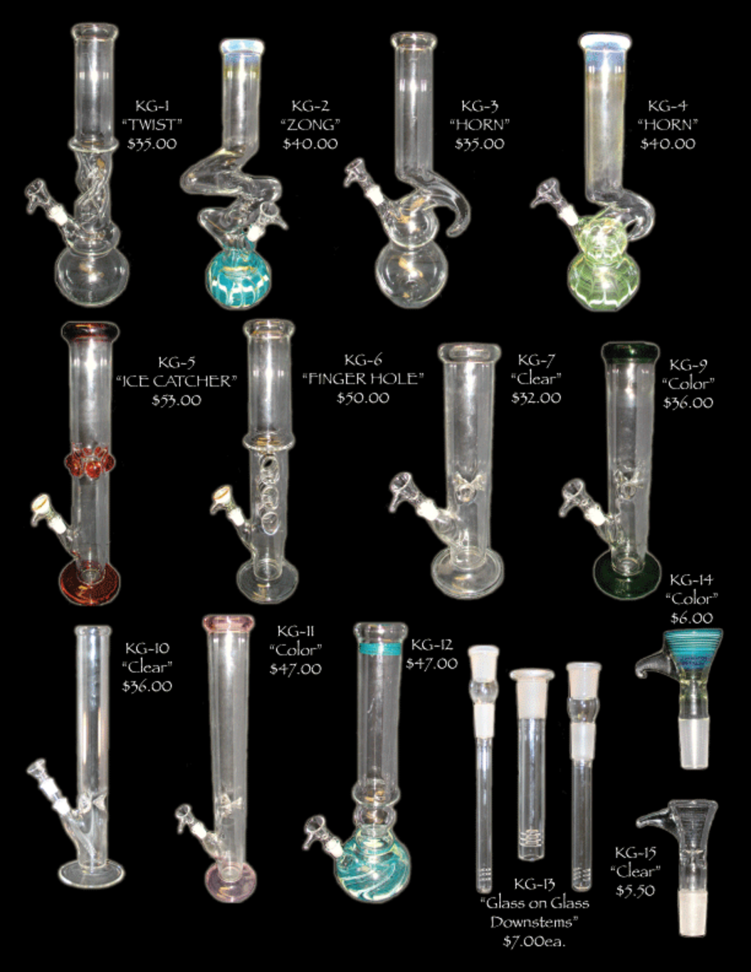 KG Glass on Glass Water Pipes