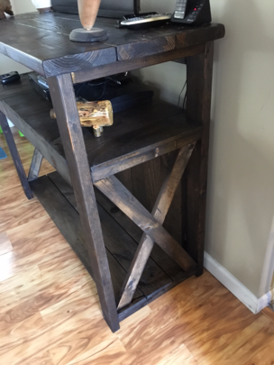 DIY inexpensive rustic TV stand or table. FREE step by step instructions. www.DIYeasycrafts.com