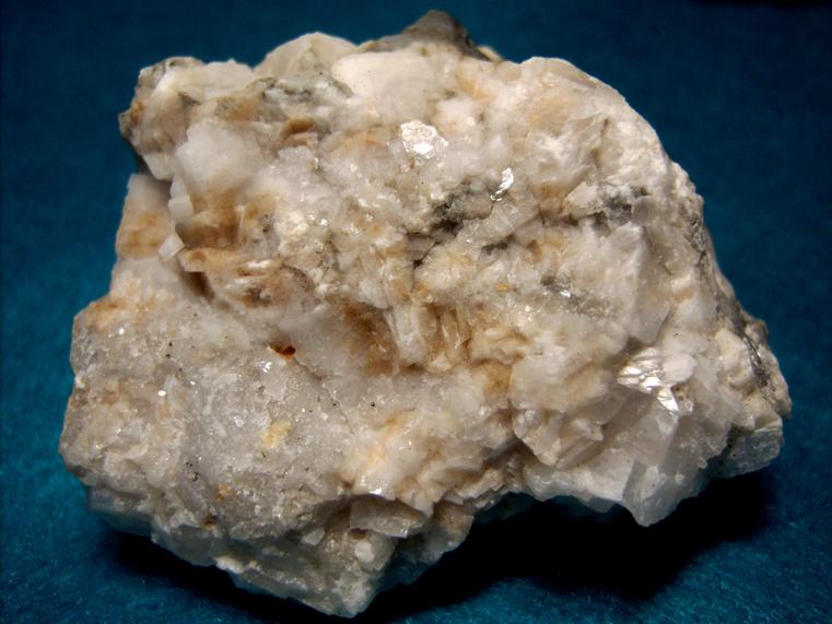 fluorescing Calcite, Chalcopyrite, Leadhills, South Lanarkshire, Strathclyde (Lanarkshire), Scotland, United Kingdom, ex R.Eisenman "Highland Rock"