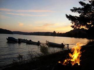 Sunset at Black Bear Wilderness Camp, Birch Lake