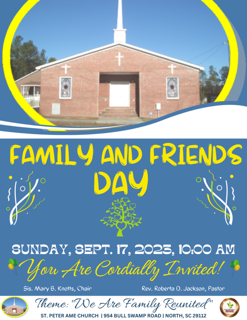 family and friends flyer church