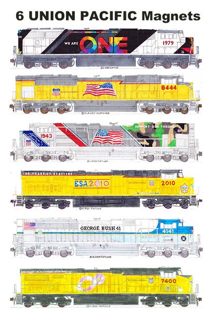 Union Pacific Big Boy 4014/844 10"x17" print in 10"x20" Mat Andy Fletcher signed 