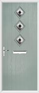 3 Diamond Composite Door art deco glass