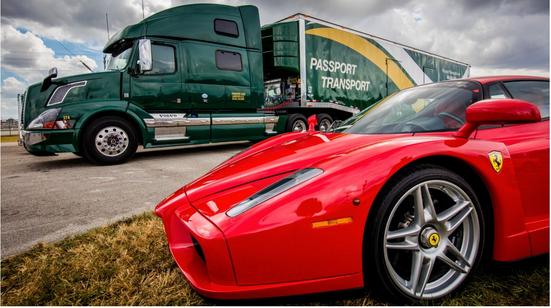 Passport Transport logo and link- Ferrari