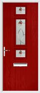 3 Square Strip Composite Door fusion art glass