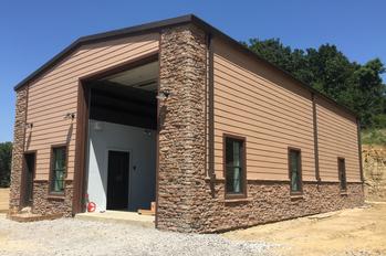 Red Iron Steel Building Architect Design