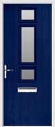 3 Square Strip Composite Door obscure glass