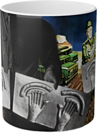 "Alien Autopsy Crash Site & Debris" White Mug, 11oz