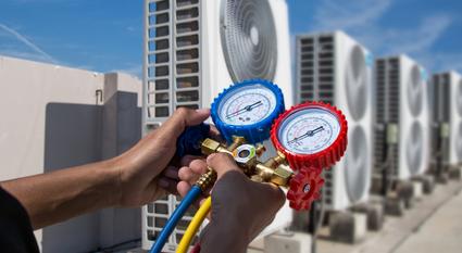 HVAC technician working