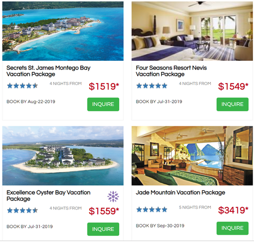 Caribbean honeymoon promo Summer 2020