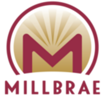 City of Millbrae logo - Big M enclosed in a circle