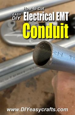 How to easily cut EMT electrical conduit. www.DIYeasycrafts.com