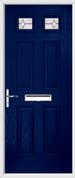 4 Panel 2 Square Composite Door regal opal glass