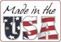Made in USA icon for plastic name badge material