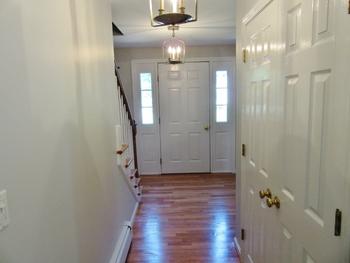 Interior entry and closet doors painted a white semi-gloss.