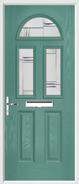 2 Panel 2 Square 1 Arch Composite Door regal corenet glass