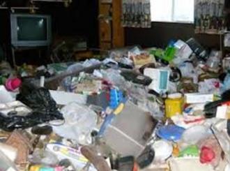 picture of a hoarding mess in a home in Manatee County.