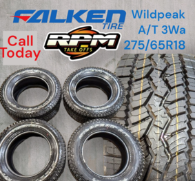 New Takeoff LT275/65R18 FALKEN WILDPEAK A/T AT3WA TIRES! SET OF 4!