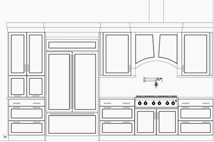 New kitchen drafting and blueprint design