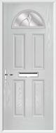 4 Panel 1 Arch Composite Door jewel white