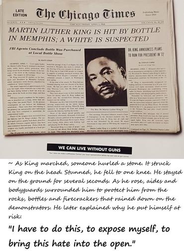 DR. MARTIN LUTHER KING JR. 'We Can Live Without Guns' Chicago Times 1968