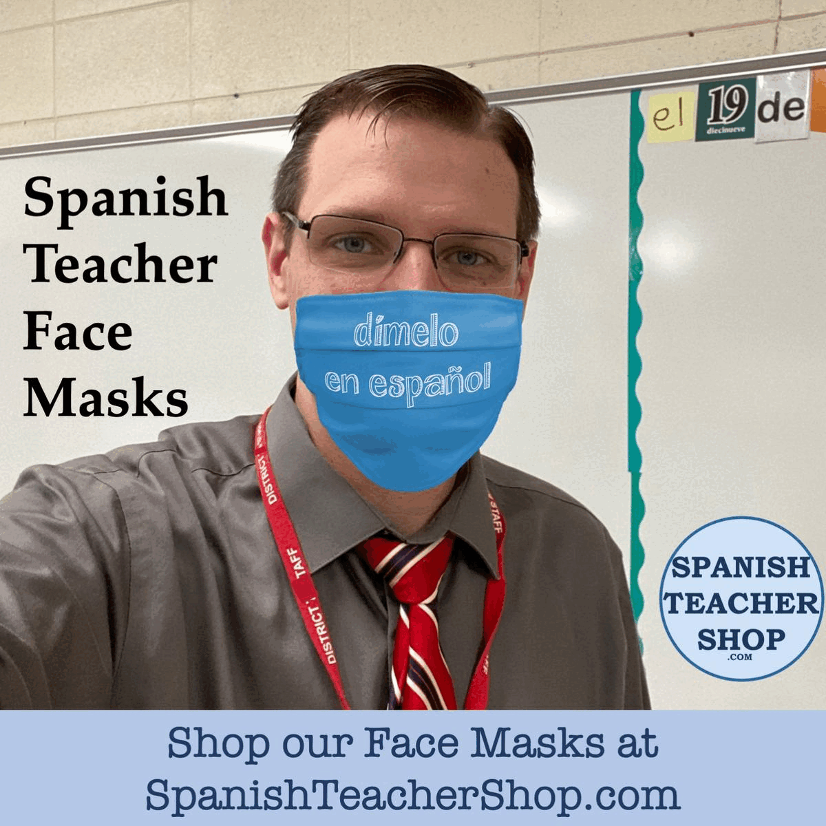 Spanish Teacher Face Masks