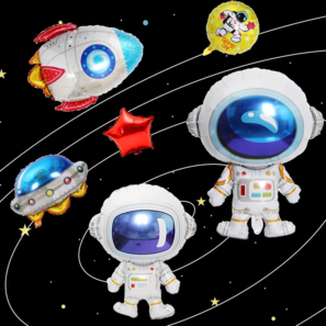 Alien and Spaceship Astronaut Balloon
