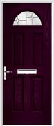 4 Panel 1 Arch Composite Door regal opal glass