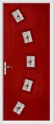5 Square Arch Composite Door fusion art glass